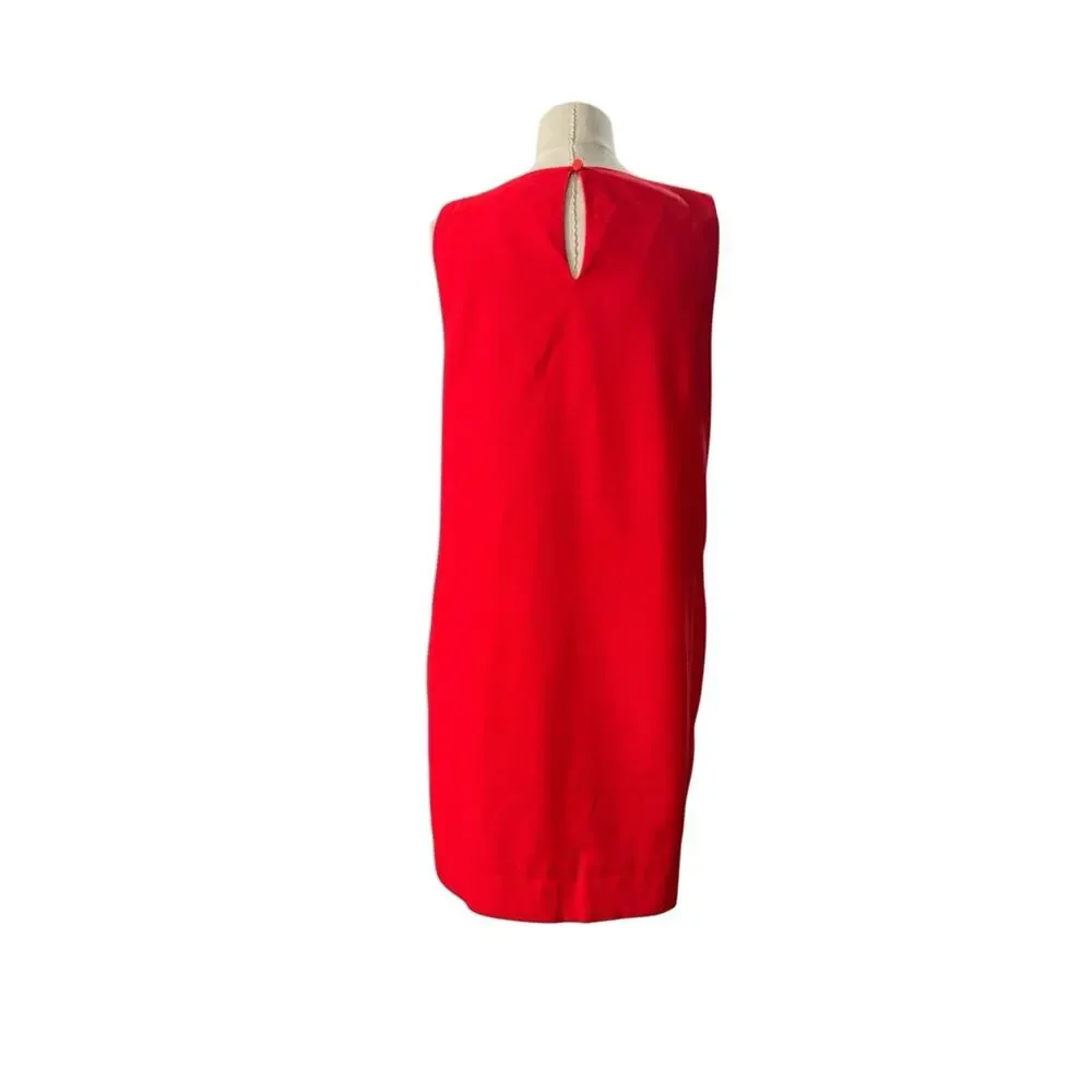 Prosperina Gigi Red Ric Rac Cotton Shift Mini Dress size Small - Picture 4 of 14